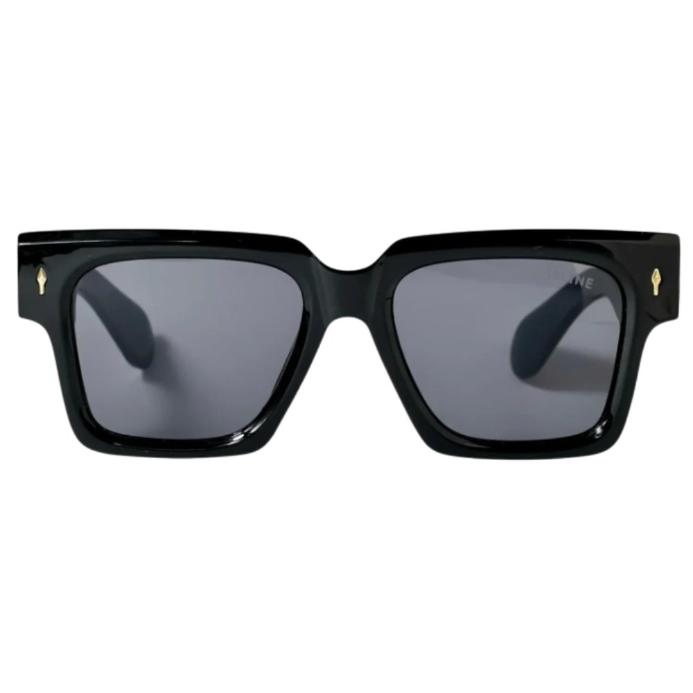 Bold Square Black Sunglasses - Image 2