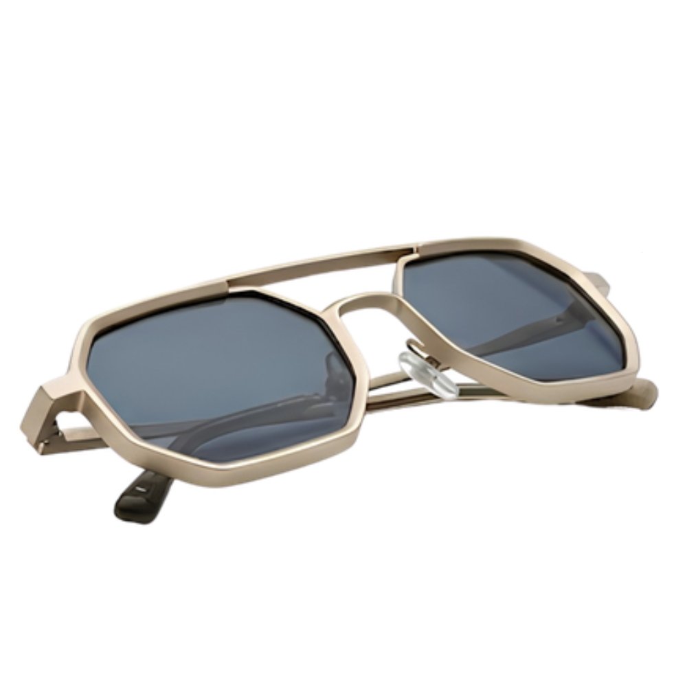Geometric Double Bridge Sunglasses - Image 3