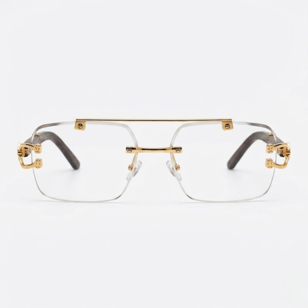 Executive Gold Rimless Transition Glasses
