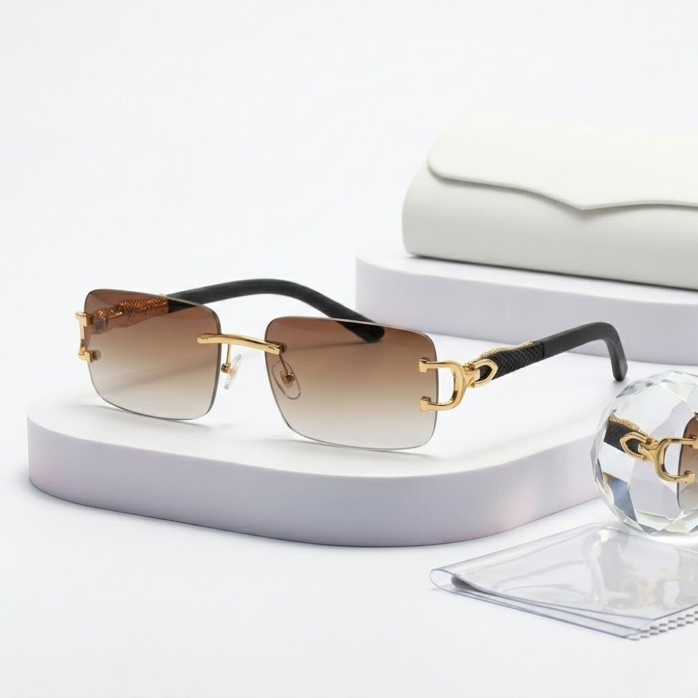 Cartier Air Rectangular Sunglasses