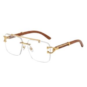 Rimless Photochromic Square Eyeglasses & Sunglasses