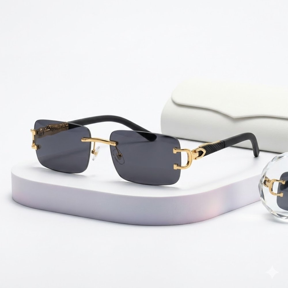 Cartier Air Rectangular Sunglasses - Image 4