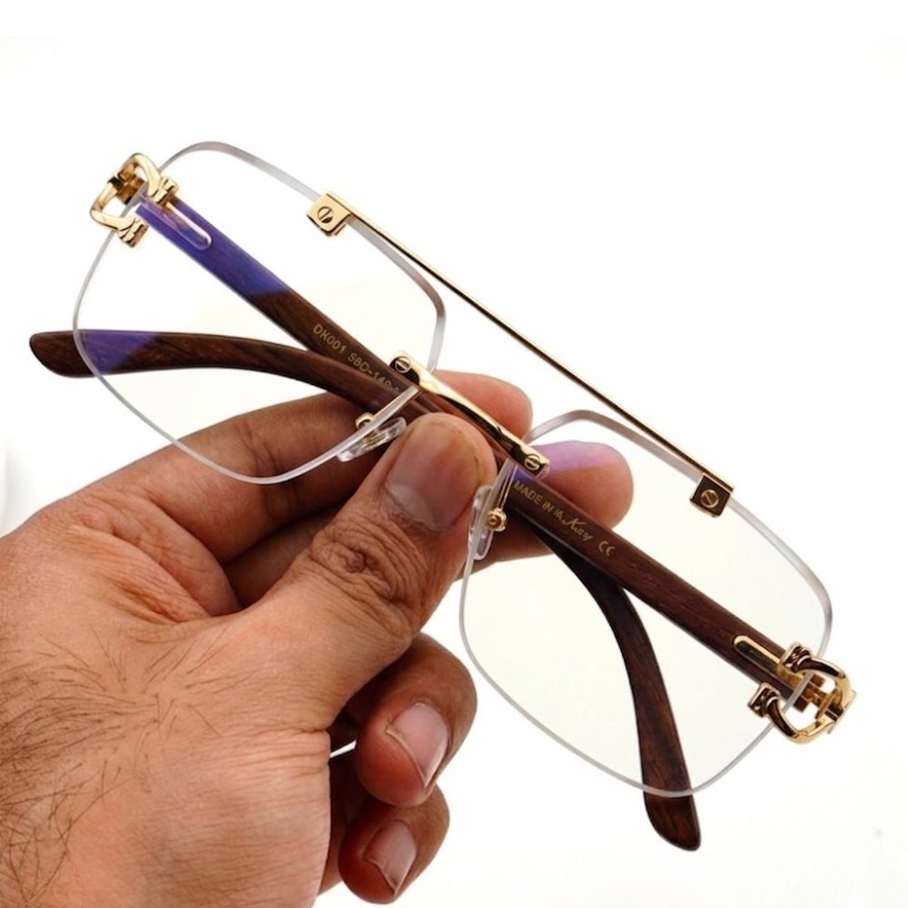 Executive Gold Rimless Transition Glasses - Image 2