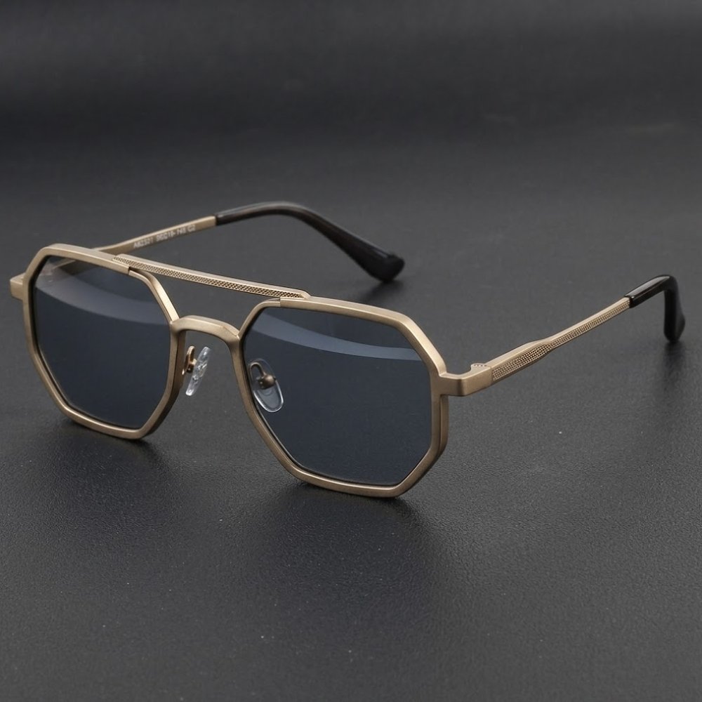Geometric Double Bridge Sunglasses