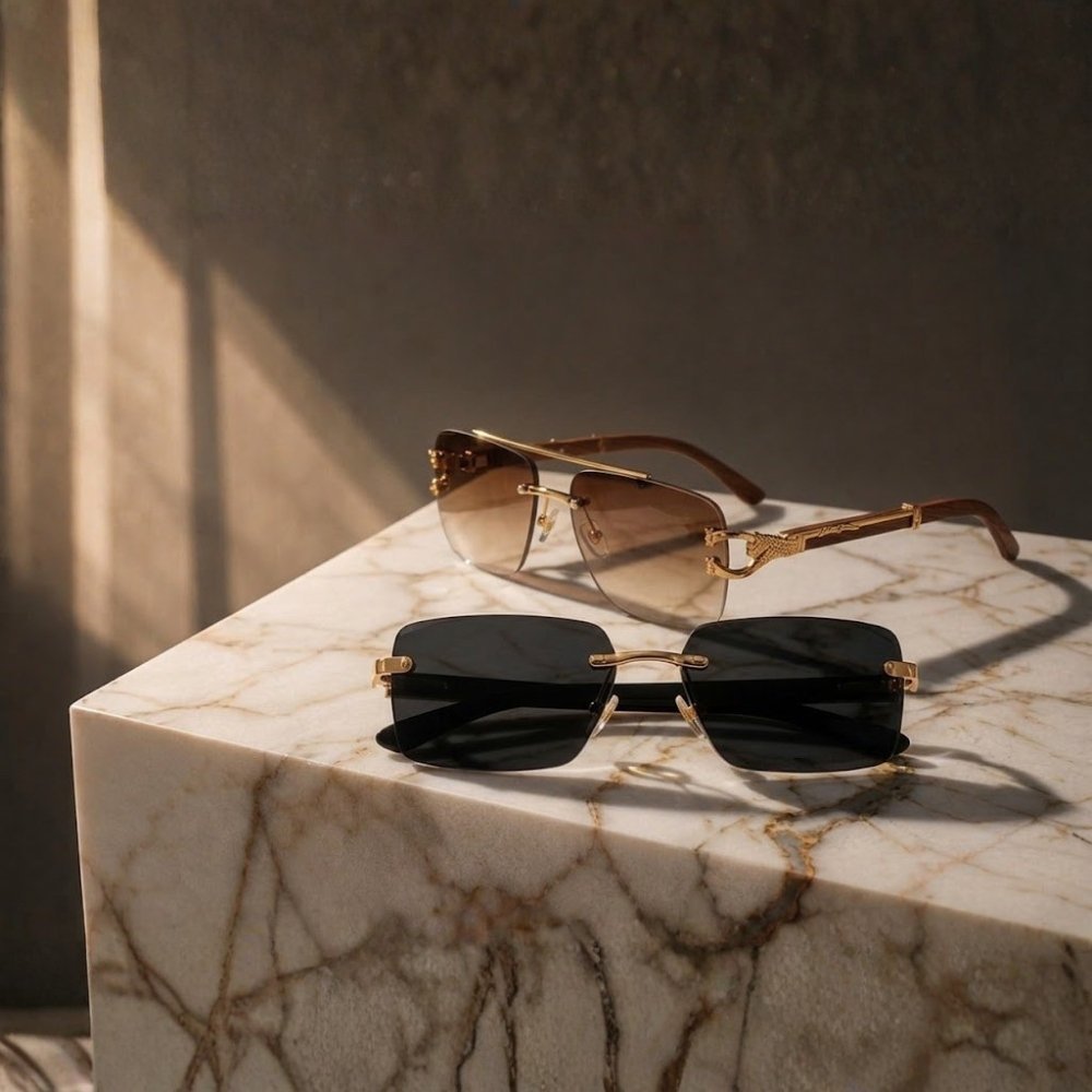 Designer Premium Rectangular Sunglasses - Image 2