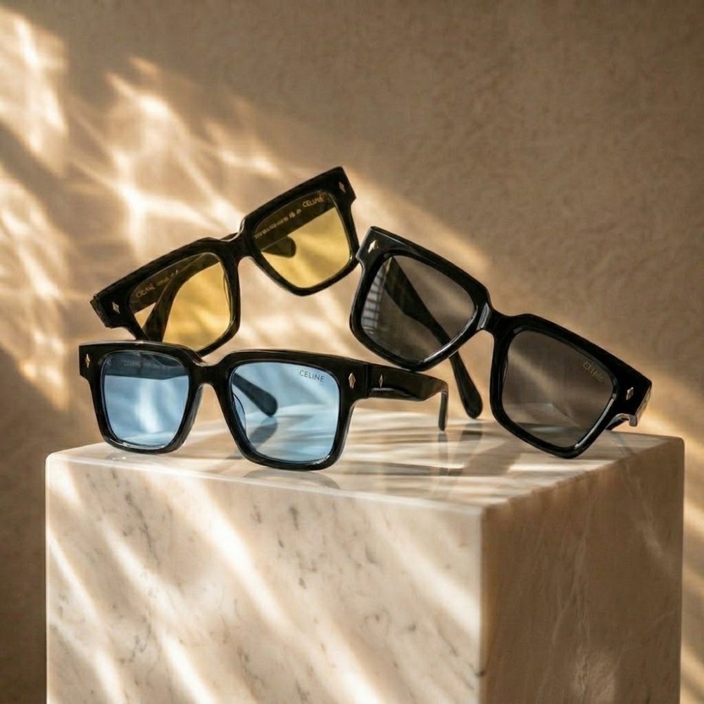 Bold Square Black Sunglasses - Image 3
