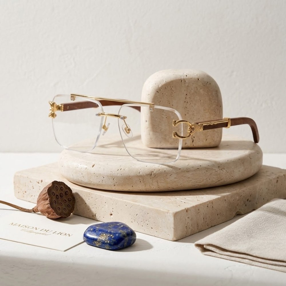 Rimless Photochromic Square Eyeglasses & Sunglasses - Image 2