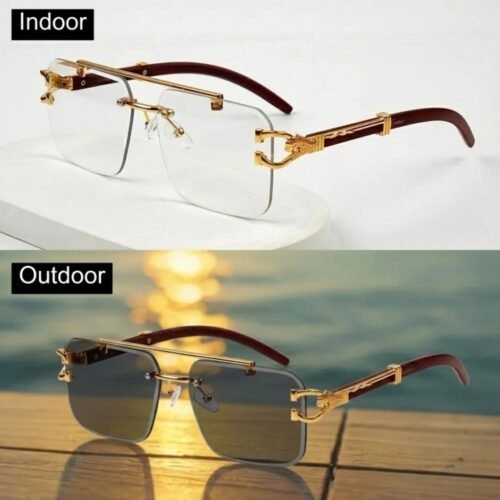 Luxury Photochromic Rimless Transition Glasses