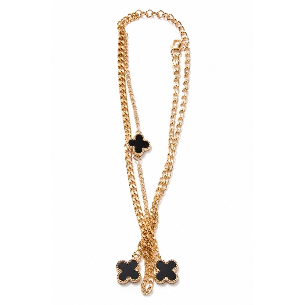Multi Layer Clover Chain Necklace
